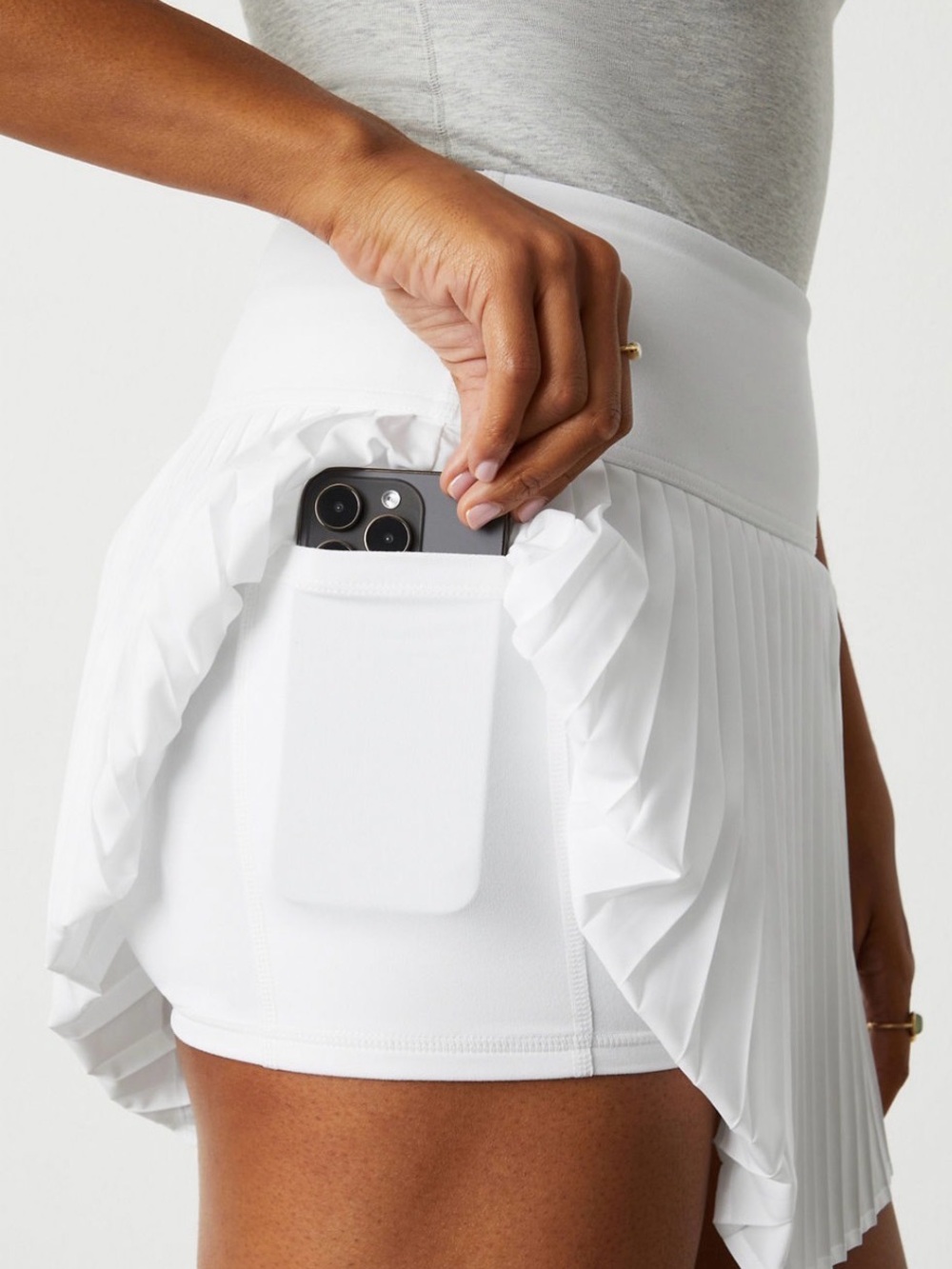 Fabletics Pleated Athletic Tennis Skirt in White - Picture 2 of 7